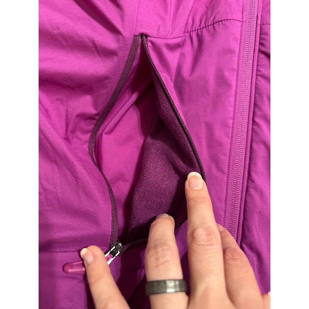 Marmot Full Zip Jacket Womens Small Purple Lime Green Fleece Lined Gorpcore - Picture 5 of 8